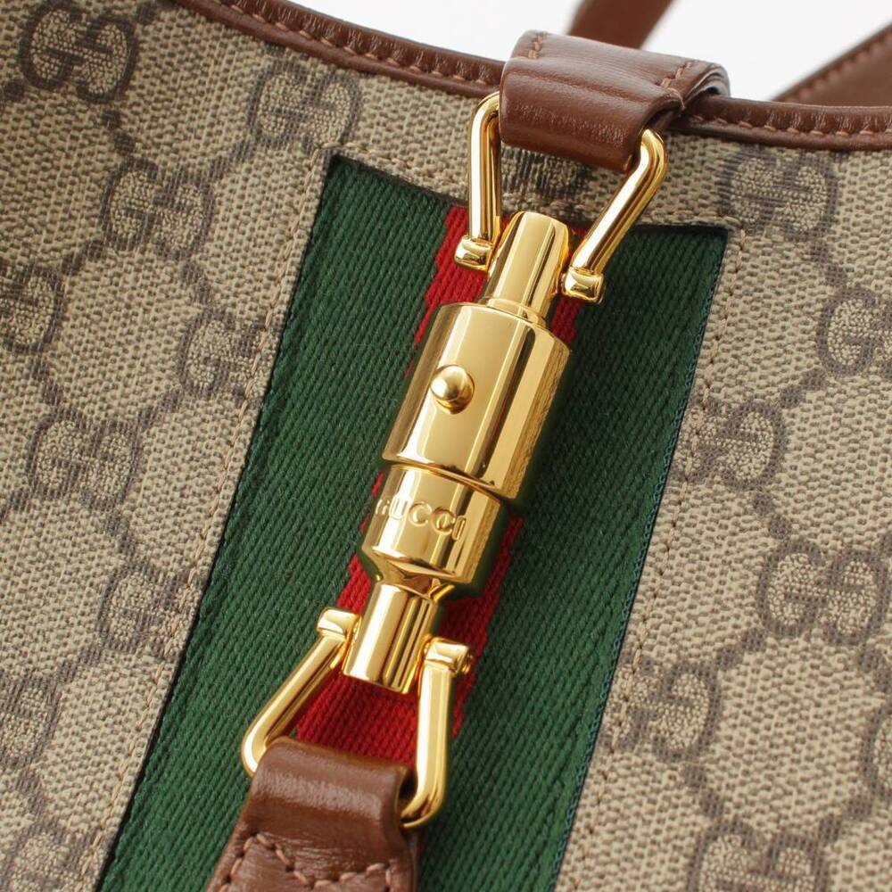 GucciGucci GG Supreme Jackie Sherry Shoulder Bag Beige Brown - Picture 8 of 8